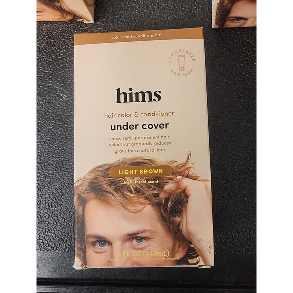 3 HIMS Under Cover Hair Color Dye & Conditioner Light Brown Color Blends Grays - Picture 2 of 5